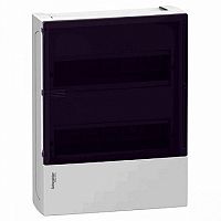 Распределительный шкаф MINI PRAGMA, 24 мод., IP40, навесной, пластик, дымчатая дверь |  код. MIP12212T |  Schneider Electric