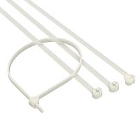 Хомут P6.6 с двойным замком, белый 4,8x250 | код 21216SR | DKC