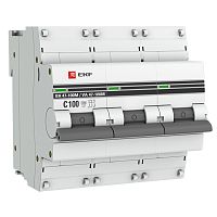 Автоматический выключатель 3P 100А (C) 10kA ВА 47-100M без теплового расцепителя PROxima | код  mcb47100m-3-100C-pro | EKF