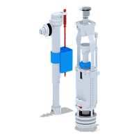 Набор для бачка унитаза с боковой подводкой 1/2'с пластиковым щтуцером кнопка хром | код WC8010C | АНИ пласт