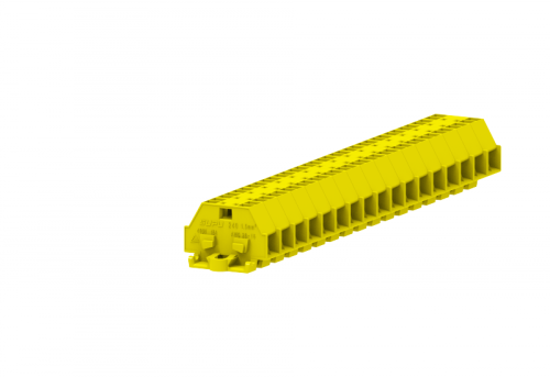 240335 Клемма TB проходная 2-2 с бок. подключ. с крепеж.фланцами, сеч.1.5мм2, желт., шт | код 240335 | SUPU