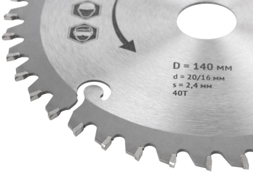 Диск пильный для циркулярных пил по ламинату 140x20/16x40T | код 37765 | FIT фото 5