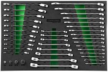 W106246139SV (W60246139SV) Набор ключей гаечных и адаптеров в EVA ложементе 560х400 мм, 39 предметов | код W60246139SV | JONNESWAY