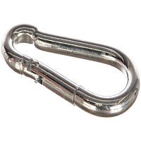 Карабин DIN 5299C 10мм пружинный оцинкованный | код DIN5299C-10 | Крепдил