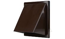 Выход стеновой с решеткой и обратным клапаном, O100мм, пластик, коричневый | код 02-501BR | airRoxy