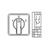 800 112, CS020051S, Трехпозиционные Переключатели (1-0-2) , 1 FAZ 20 A 60градус. | код 0.0.0.8.00112 | KLEMSAN