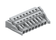 450103/150 Розетка каб. MCS с защелкой и с пластиной разгрузки натяжения, шаг 5.0мм2, 3 конт.,сер., шт | код 450103/150 | SUPU