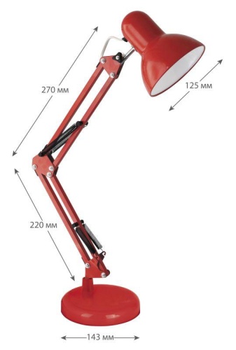 Светильник настольный UF-313 С04 230В 60Вт красн. Ultraflash 14414 фото 3 Светильник настольный UF-313 С04 230В 60Вт красн. Ultraflash 14414 фото 3