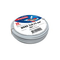 Провод ШВВП 2х0,75 мм кв, длина 20 метров, ГОСТ 7399-97 REXANT | код 01-8086-20 | REXANT