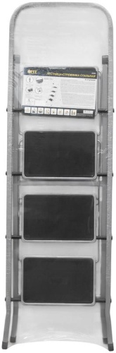 Лестница-стремянка 4 широкие ступ. Н=139см 6.7кг сталь FIT 65383 фото 3