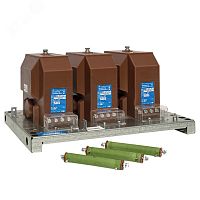 Трёхфазная группа трансформаторов напряжения НИОЛ-СТ-10-2М1-100/V3/100/V3/100/3-0,5/0,5/3Р-20ВА/20ВА/100ВА У2 | код 3NIOLST-21332-20/20/100BA | EKF