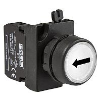 Кнопка нажимная, белая, горизонтальная стрелка (CP) | код CP100DBOY | EMAS