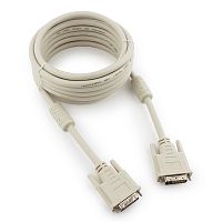 Кабель DVI-D dual link Cablexpert CC-DVI2-15, 25M/25M, 4.5м, экран, феррит.кольца, пакет | код CC-DVI2-15 | Cablexpert