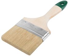 Кисть флейцевая "Хард" натуральная светлая щетина деревянная ручка 4дюйм (100мм) FIT 01078