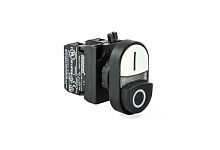 Кнопка сдвоенная выступающая черно-белая (1НО+1НЗ), CP102K21HB | код CP102K21HB | EMAS