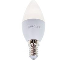 Лампа светодиодная LL-E-C37-6W-230-4K-E14 (свеча, 6Вт, нейтр., Е14) Eurolux, , Шт | код 76/2/4 | EUROLUX
