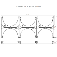 Кластер тройной двухсторон. для двустен. труб d200мм (уп.20шт) Промрукав PR13.02584