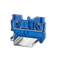 Клемма проходная, зажим push-in, 2 точки подключения, 2.5 кв.мм, синяя | код VPR-2.5-BU | DKC