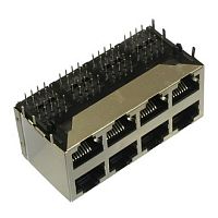 Разъём RJ RUICHI TJ9-2-10P8-04 cетевая розетка, 8 гнезд | код 61921 | Ruichi