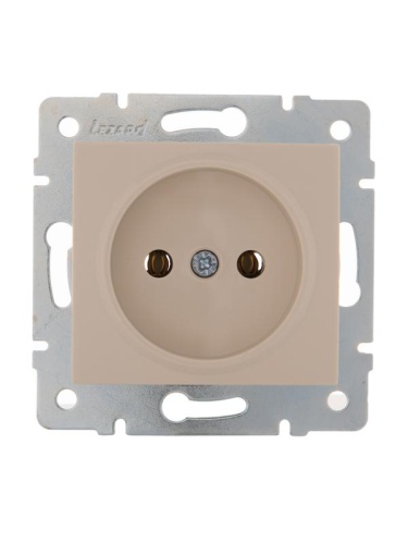 Механизм розетки 1-м СП Karina 16А IP20 без заземл. термопласт крем. LEZARD 707-0388-121B