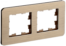 BRITE Рамка 2-мест. РУ-2-1-Бр металл шамп. RE AL IEK | код BR-M22-M-21-K37 | IEK