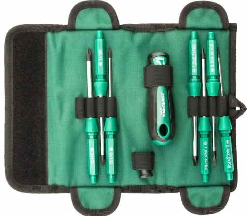 DB0309S Отвертка со сменными стрежнями в наборе, 9 предметов | код DB0309S | JONNESWAY DB0309S Отвертка со сменными стрежнями в наборе, 9 предметов | код DB0309S | JONNESWAY