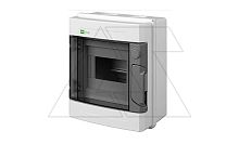 Щит навесной EP-LUX 1x6M, N/PE 4x 2x16+3x10mm2, дымчатая пласт. дверь, светло-серый RAL7035, 215x185x113mm, IP65 | код 1960-01 | Elektro-plast Nasielsk