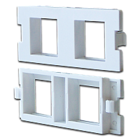 Вставка модульная на 2 кейстоуна в розетку LAN-MB, белая | код LAN-MBP-2OK-WH | LANMASTER