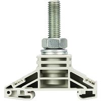 Болтовая клемма М10, тип фиксации провода: болт, 265A, 1000V, ширина: 32 мм, цвет: серый, тип монтажа: DIN 35 | код 32.550.0053.0 | Wieland