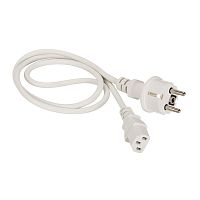 Шнур питания C13-Schuko прямая, 3х0.75, 220В, 10А, белый, 1.5 метра | код LAN-PP13/SH-1.5-WH | LANMASTER