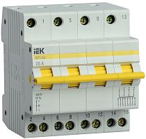 Выключатель-разъединитель трехпозиционный ВРТ-63 4P 25А | код MPR10-4-025 | IEK