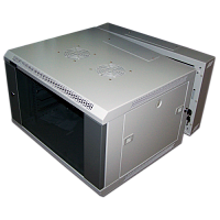 Шкаф настенный 3-секционный, 22U 600x600, металлическая дверь | код TWT-CBW3-22U-6x6-M | TWT