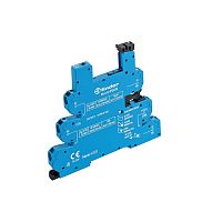 Розетка MasterPLUS с безвинтовыми клеммами Push-in для реле 34 серии, питание 220В DC, в комплекте пластиковая клипса, опции: LED | код 93667220 | FINDER