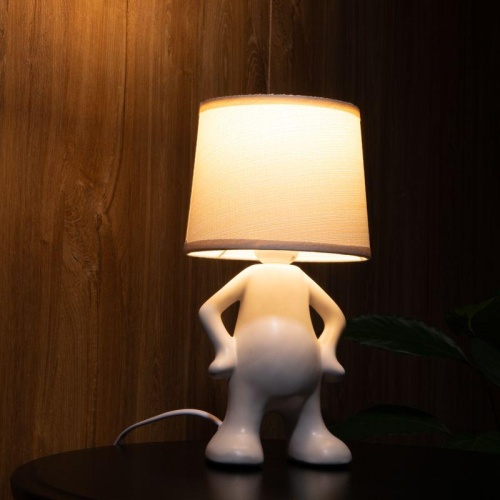 Светильник декоративный Человечек бел. с бел. абажуром E27 Rexant 603-1037 фото 3