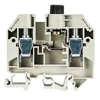 Предохранительная клемма, тип фиксации провода: винтовой, номинальное сечение: 10 мм кв., 500V, ширина: 12 мм, цвет: серый, тип монтажа: DIN 35 | код 57.910.5055.0 | Wieland