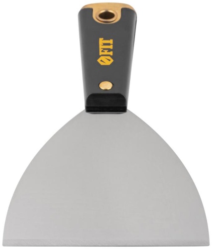 Шпатель для удаления ржавчины Профи, толщ. лезвия 1 мм, пластик.ручка с метал.бойком 4'' (100 мм) | код 6410 | FIT фото 4