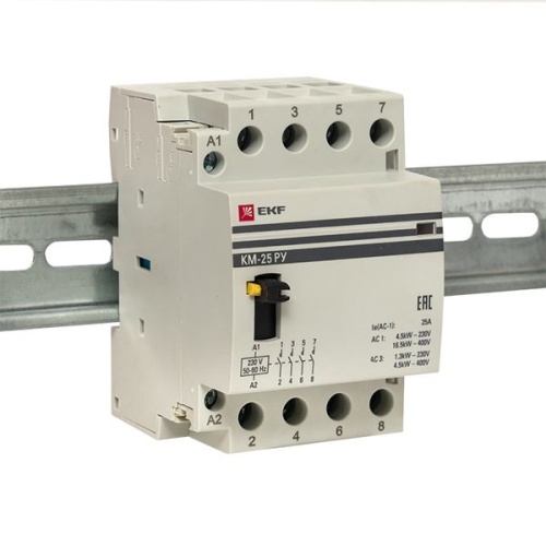 Контактор модульный КМ РУ 63А 4NO (3 мод,) PROxima | код km-3m-63-40 | EKF фото 3 Контактор модульный КМ РУ 63А 4NO (3 мод,) PROxima | код km-3m-63-40 | EKF фото 3