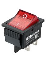 KCD4-201N 250В AC/DC, 2P, 20А, (4с), ON-OFF, черный корпус, красная клавиша с LED подсветкой TDM | код SQ0746-0164 | TDM