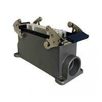 Розетка, 4-фиксатора металл, 2 ввода, для панели, 24 полюса, 16А | код EBM24PD27 | EMAS