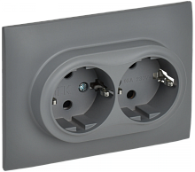 SKANDY Роз. 2-я с з/к/ш 16А в сб. SK-R07Gr сер. IEK | код SK-R24-16-K03-F | IEK