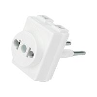 Переходник электрический "Козья ножка" 220В 10А | Код. 11-1065 | Rexant