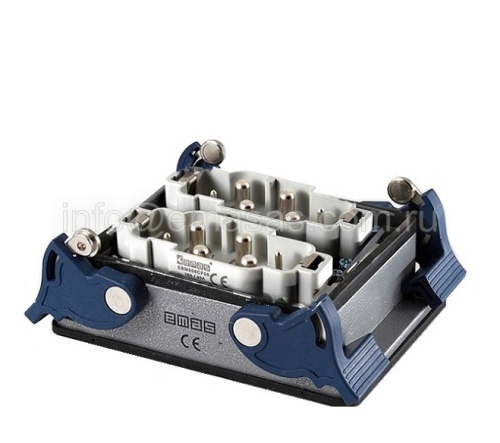 EBM812FM44 Вилка низкая, 4-фиксатора, для панели, 12 полюсов, 2*(4*80А+2*16A) | код EBM812FM44 | EMAS