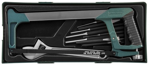 M645114SP Набор инструмента ножовка, разводной ключ, зубила и выколотки в ложементе, 14 предметов | код M645114SP | JONNESWAY M645114SP Набор инструмента ножовка, разводной ключ, зубила и выколотки в ложементе, 14 предметов | код M645114SP | JONNESWAY