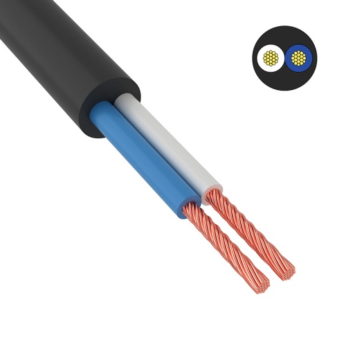 Провод соединительный ПВС 2х0,75 мм кв 200 м черный ГОСТ 7399-97 | код 01-8031-4| REXANT Провод соединительный ПВС 2х0,75 мм кв 200 м черный ГОСТ 7399-97 | код 01-8031-4| REXANT