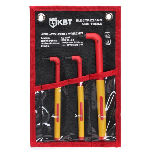 Набор диэлектр. имбусовых шестигранных ключей Профи НИИ-17 (КВТ) | код 73223 | КВТ