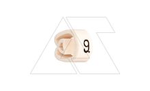 Маркер кольцевой RMS-03 59749-9, D кабеля 4-10mm, 4-16mm2, символ 9, PVC, белый (упак. 500шт.) | код 4388030 | Cembre