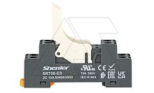 Цоколь SRT08-ES+SR20L, 10A(300V), с фиксатором, винтовой зажим, черный, на рейку DIN35/панель, для RFT2CO, 46.52, G2R-2, KRI2 | код SRT08-ES+SR20L | Shenler