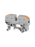 Соединительная проходная клемма СК-421 на DIN-рейку, серая, 4мм2 (10 шт/упак) TDM | код SQ0527-0045 | TDM