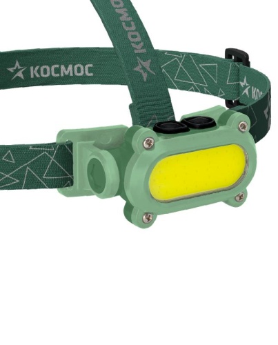 Фонарь аккумуляторный налобный 7Вт COB LED+красн. Li-ion 18650 1200мА.ч корпус ABS-пластик USB-шнур type C регулируемый эласт. ремешок | код KOC503Lit | КОСМОС Фонарь аккумуляторный налобный 7Вт COB LED+красн. Li-ion 18650 1200мА.ч корпус ABS-пластик USB-шнур type C регулируемый эласт. ремешок | код KOC503Lit | КОСМОС