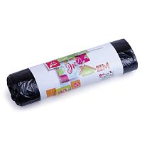 Мешки для мусора, 60 л, черные, в рулоне 20 шт., ПНД, 7 мкм, 60х70 см, эконом, КОНЦЕПЦИЯ БЫТА ЭкоДом , 1749 | код 601349 | КОНЦЕПЦИЯ БЫТА